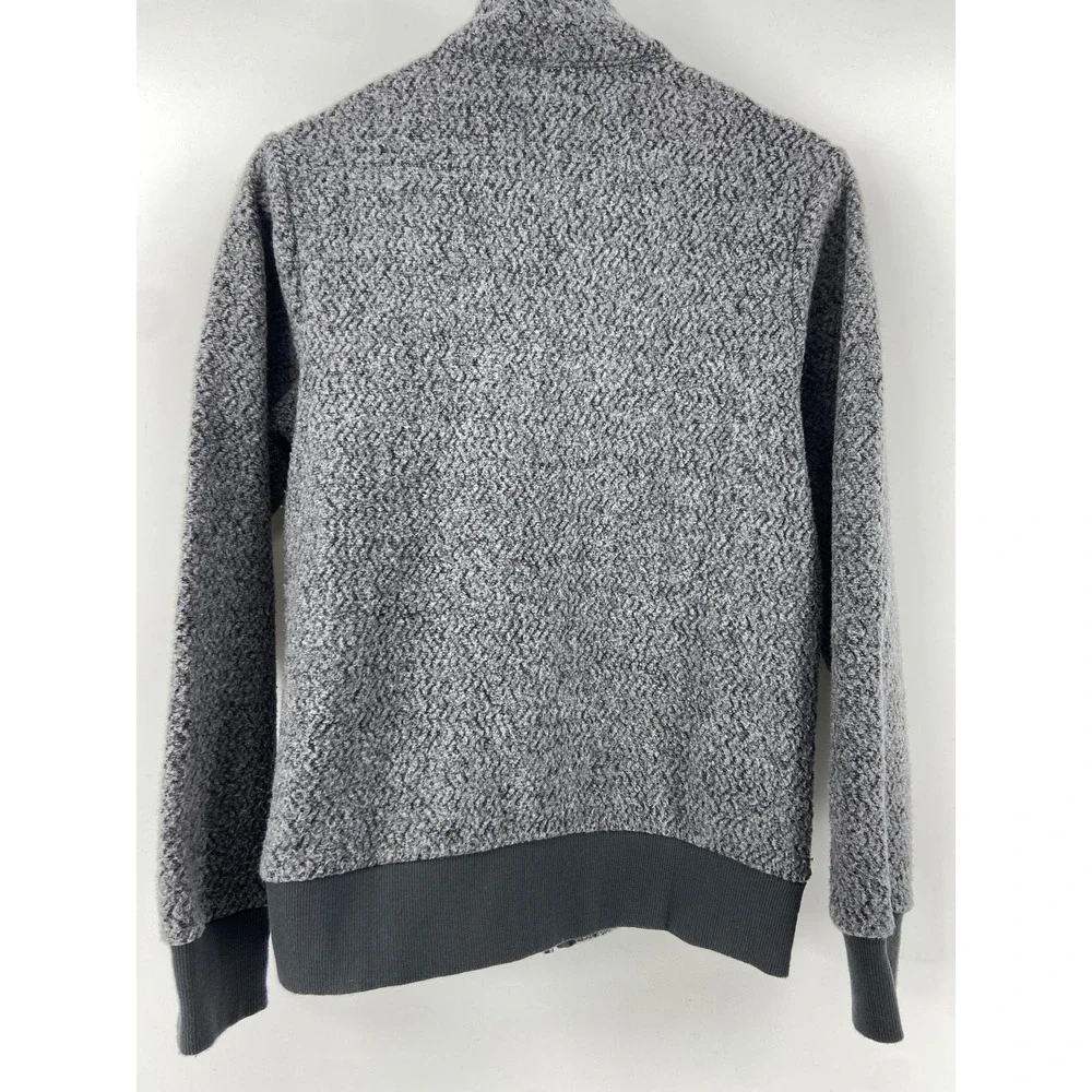Patagonia Jacket Womens Small Gray Wool Fleece Bomber Herringbone Outdoor Hike‎